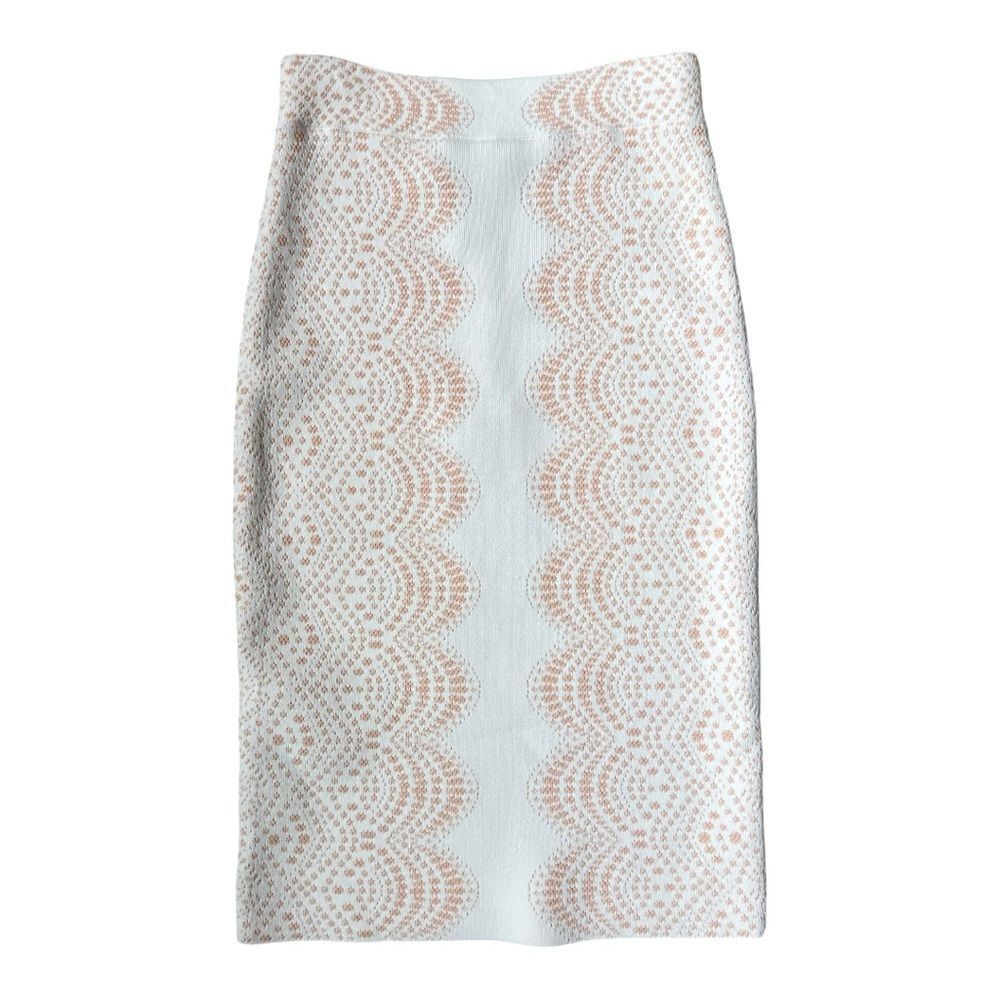 BCBG Max Azria Pavel Jaquard Skirt Stretch Knit Bodycon Size XXS
